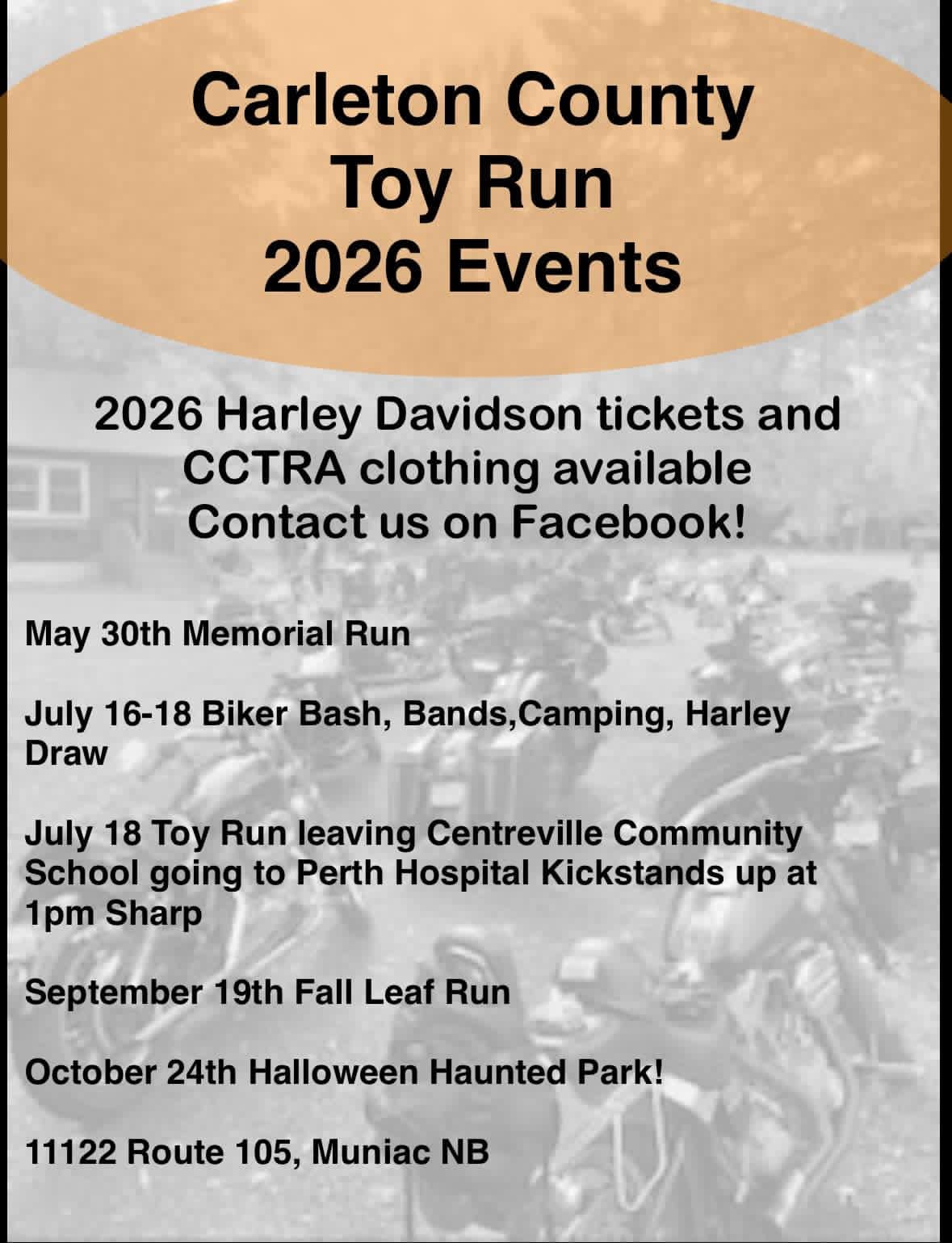 Carleton County Toy Run – 2026 Season